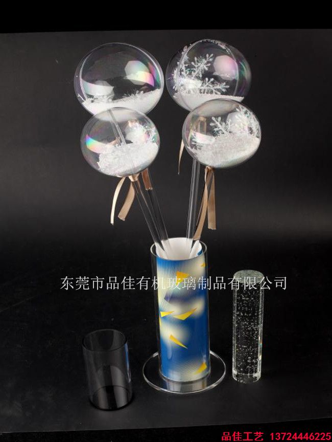 东莞厂家直销亚克力工艺品有机玻璃圆柱圆球